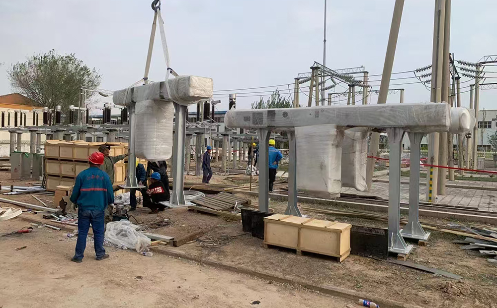 110KV 六氟化硫断路器现场安装